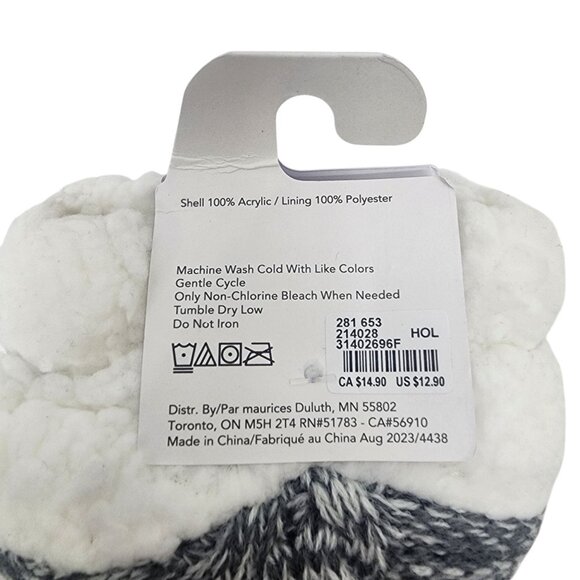 NEW Maurices Teddy Socks One Size Striped‎ Acrylic & Polyester Cozy & Warm NWT - Picture 4 of 6